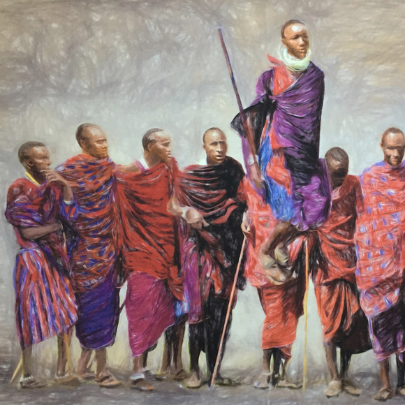 MAASAI JUMPERS Fine Art Print - Picture 3 of 4